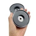 Sterk ferrittmagnet Ø100x22mm mm med skruehull for montering