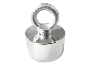Fiskemagnet med øyebolt Ø55 mm – 125 kg – N52