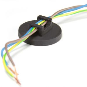 Gummiert magnet Ø 43 mm for kabelmontering