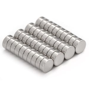Neodym skivemagnet Ø 2,5 x 1 mm, N52, nikkelbelagt