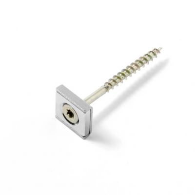 Firkantet screw-on magnet 15 x 15 x 4 mm