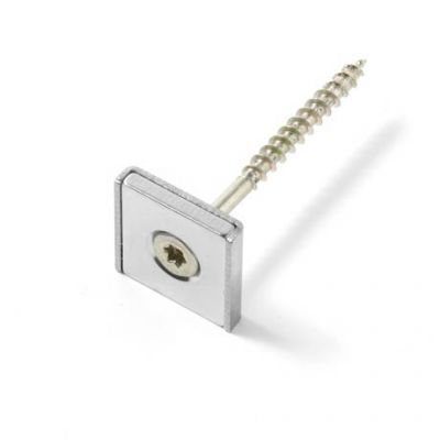 Firkantet screw-on magnet 20 x 20 x 4 mm