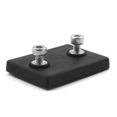 Magnetsystemet med to innvendige gjenger, 43 x 31 x 6 mm