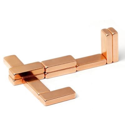 Blokkmagnet 15 x 6 x 3 mm, kobber