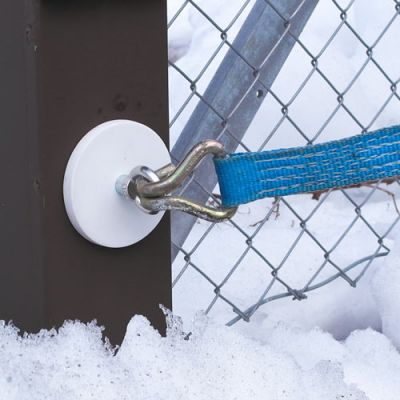 Gummiert magnet Ø 88 mm med gjenget hylse M8