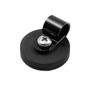 Kabelfeste med P-klips, sterk gummikledd magnet 31 mm