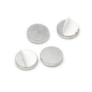 Selvklebende disk Ø 10 mm, sølv
