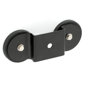 Universalt magnetfeste med hull, 2 × Ø 66 mm gummimagneter, 50 kg