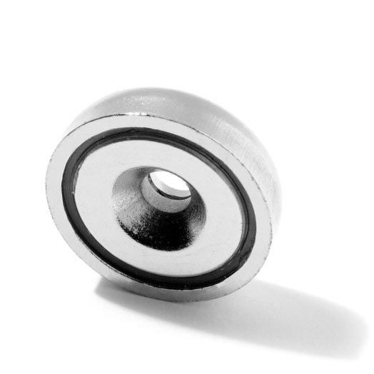 Pot magnet med skruehull | Ø 16 x 4,5 mm | Neodymium N42