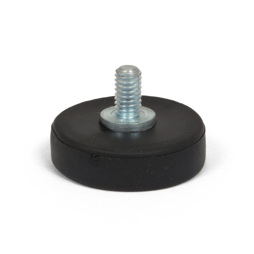 Gummimagnet Ø 22 mm med utvendig gjenge M4 | Neodym gummimagneter
