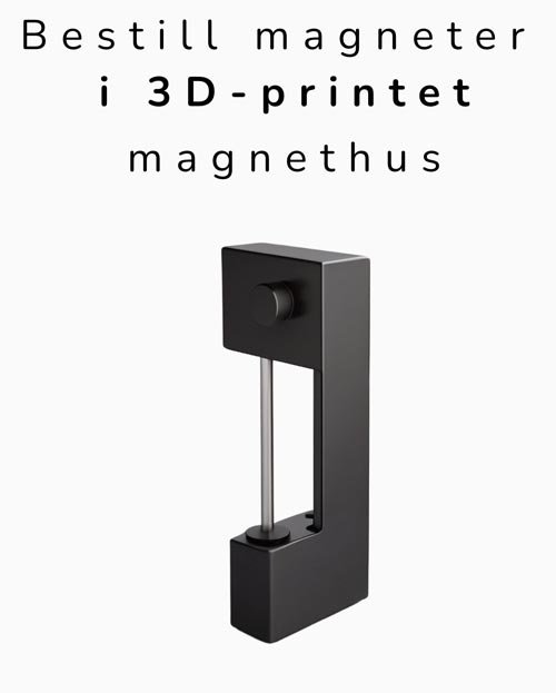 Produksjon av industrielle magneter og 3D-printet magnethus